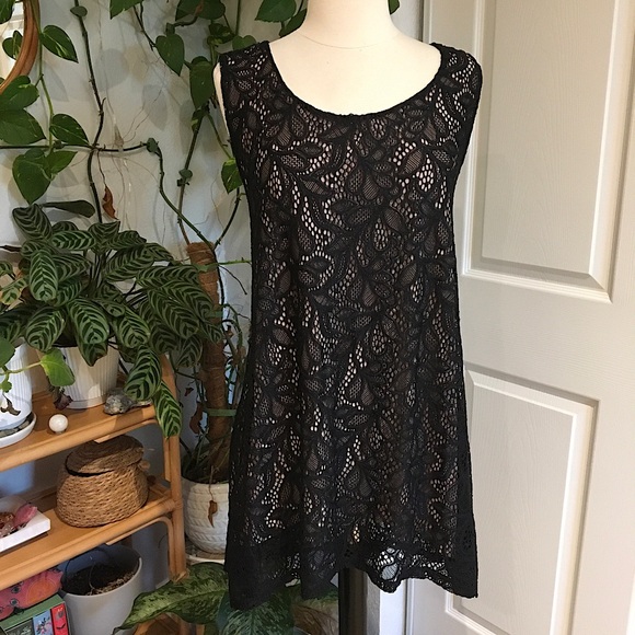 ⚡️Alfani Chic Black Lace Sleeveless Tunic Top⚡️ - Picture 1 of 8